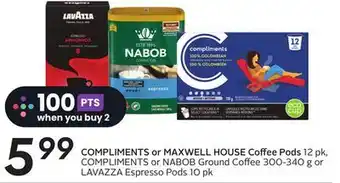 Sobeys COMPLIMENTS or MAXWELL HOUSE Coffee Pods offer