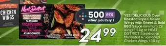 Sobeys YES! DELICIOUS Oven Roasted Style Chicken Wings with Sweet & Bold BBQ Sauce offer