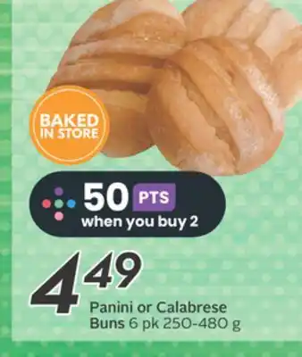 Sobeys Panini or Calabrese Buns offer
