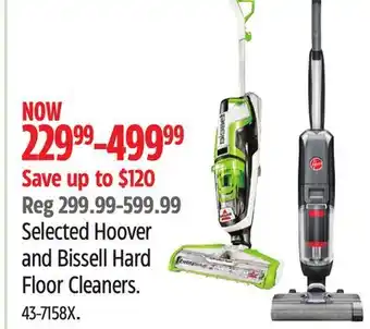 Canadian Tire Hoover Selected Hoover and Bissell Hard Floor Cleaners offer