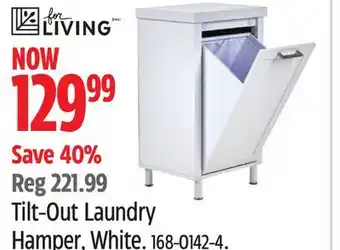 Canadian Tire Tilt-Out Laundry Hamper, White offer