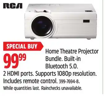 Canadian Tire RCA Home Theatre Projector Bundle offer