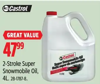 Canadian Tire Castrol 2-Stroke Super Snowmobile Oil, 4L offer
