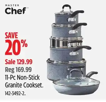 Canadian Tire MASTER CHEF 11-Pc Non-Stick Granite Cookset offer