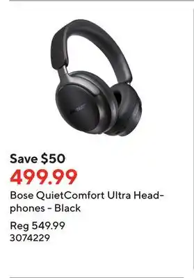 Staples Bose QuietComfort Ultra Headphones - Black offer