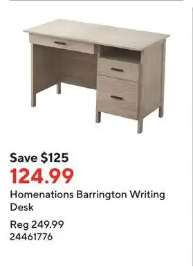 Staples Homenations Barrington Writing Desk offer