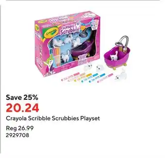 Staples Crayola Scribble Scrubbies Playset offer