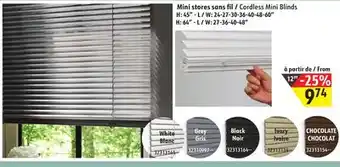 Hart Cordless Mini Blinds offer