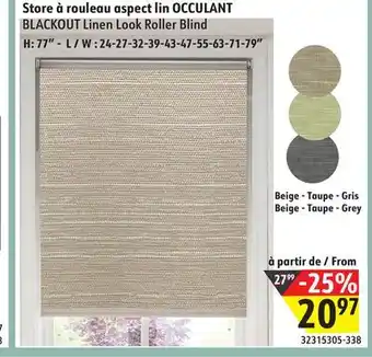 Sushi Shop BLACKOUT Linen Look Roller Blind offer