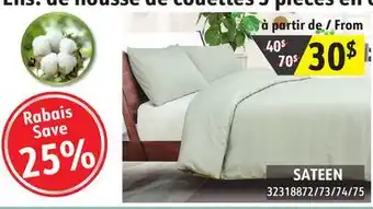 Sushi Shop SATEEN 3Pcs Cotton Duvet Cover Sets offer