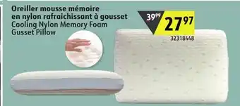 Sushi Shop Cooling Nylon Memory Foam Gusset Pillow offer