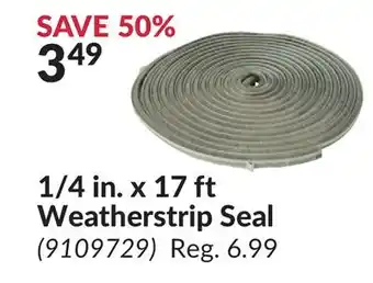 Princess Auto 1/4 in. x 17 ft Weatherstrip Seal offer