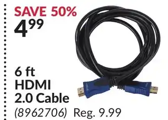 Princess Auto 6 ft HDMI 2.0 Cable offer