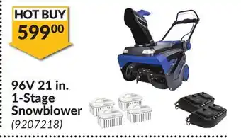 Princess Auto 96V 21 in. 1-Stage Snowblower offer