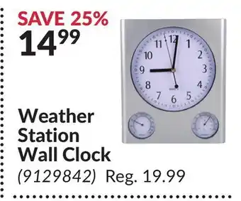 Princess Auto Weather Station Wall Clock offer