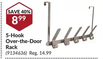 Princess Auto 5-Hook Over-the-Door Rack offer