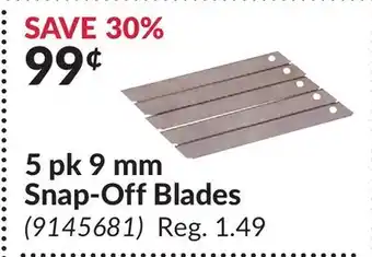Princess Auto 5 pk 9 mm Snap-Off Blades offer