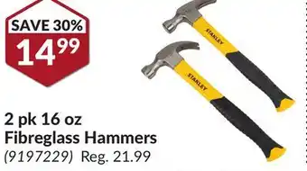 Princess Auto 2 pk 16 oz Fibreglass Hammers offer