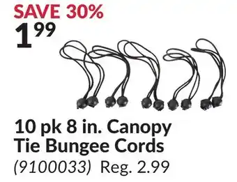 Princess Auto 10 pk 8 in. Canopy Tie Bungee Cords offer