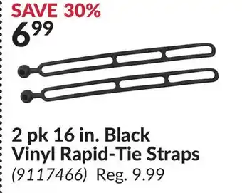 Princess Auto 2 pk 16 in. Black Vinyl Rapid-Tie Straps offer
