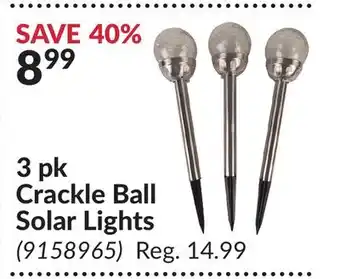 Princess Auto 3 pk Crackle Ball Solar Lights offer