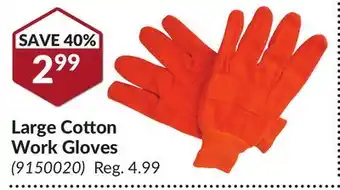 Princess Auto Large Cotton Work Gloves offer