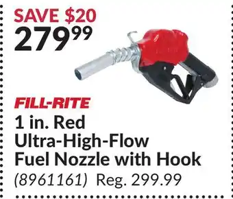 Princess Auto Fill-Rite 1 in. Red Ultra-High-Flow Fuel Nozzle with Hook offer