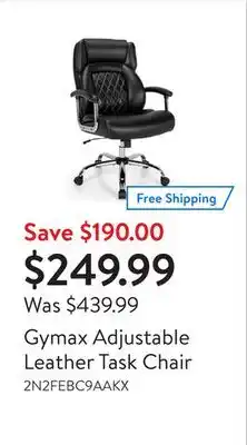 Walmart Gymax Adjustable Leather Task Chair offer