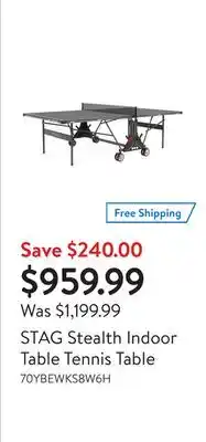 Walmart STAG Stealth Indoor Table Tennis Table offer