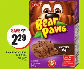Chalo FreshCo Bear Paws Cookies 168-240 g offer