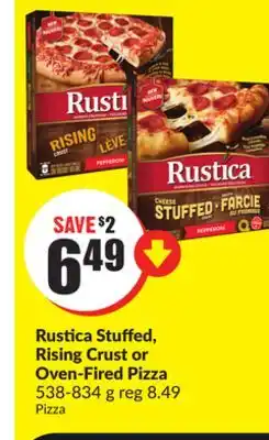 Chalo FreshCo Rustica Stuffed, Rising Crust or Oven-Fired Pizza 538-834 g offer