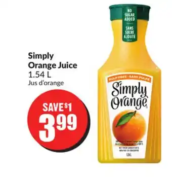 Chalo FreshCo Simply Orange Juice 1.54 L offer