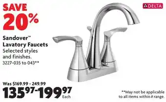 Home Hardware Sandover Lavatory Faucets offer