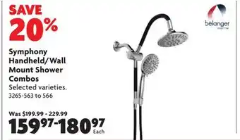 Home Hardware Symphony Handheld/Wall Mount Shower Combos offer