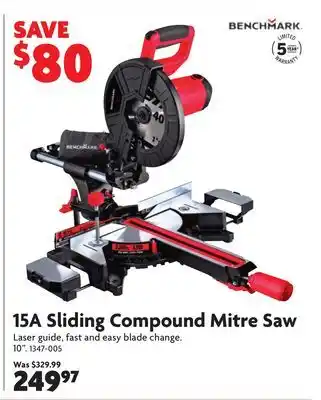 Home Hardware 15A Sliding Compound Mitre Saw offer