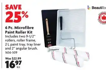 Home Hardware 6 Pc. Microfibre Paint Roller Kit offer