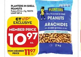 Giant Tiger PLANTERS IN-SHELL PEANUTS offer