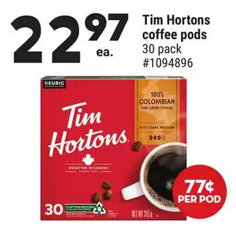 Giant Tiger Tim Hortons coffee pods offer