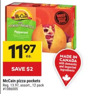 Giant Tiger McCain pizza pockets offer