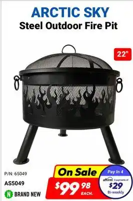 Factory Direct ARCTIC SKY Steel Outdoor Fire Pit offer