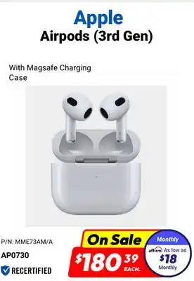 Factory Direct Apple Airpods (3rd Gen) offer