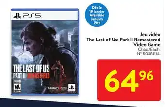 Walmart The Last of Us: Part II Remastered Video Game offer