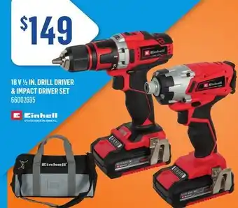 Canac 18 V 1/2 in. Drill Driver & Impact Driver Set offer