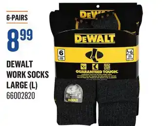 Canac DEWALT WORK SOCKS LARGE (L) offer