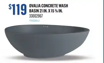 Canac Ovalia Concrete Wash Basin 21 in. x 15 3/8 in offer