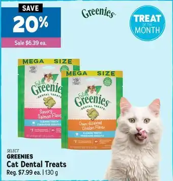 Ren’s Pets Depot SELECT GREENIES Cat Dental Treats offer