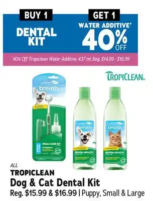 Ren’s Pets Depot TROPICLEAN Dog & Cat Dental Kit offer