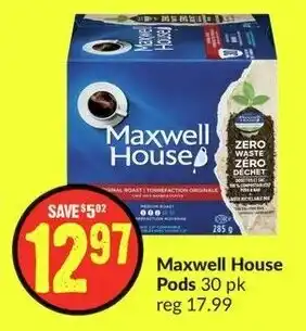 FreshCo Maxwell House Pods 30 pk offer