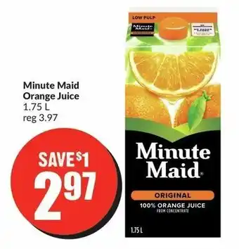 FreshCo Minute Maid Orange Juice 1.75L offer