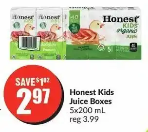 FreshCo Honest Kids Juice Boxes 5x200mL offer